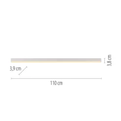 LED-loftlampe Lines, hvid, 110 cm, CCT, fjernbetjening^PURE Discount