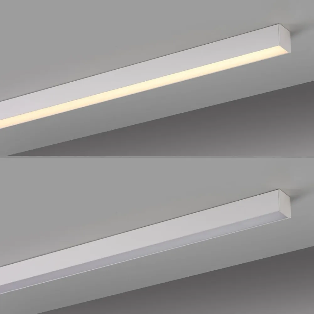 LED-loftlampe Lines, hvid, 110 cm, CCT, fjernbetjening^PURE Discount