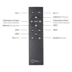 LED-loftlampe Lines, hvid, 110 cm, CCT, fjernbetjening^PURE Discount