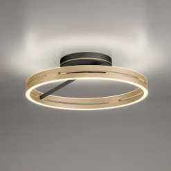 LED-loftlampe Loop messing/sort metal Ø 60 cm CCT^PURE Best