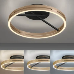 LED-loftlampe Loop messing/sort metal Ø 60 cm CCT^PURE Best