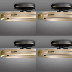 LED-loftlampe Loop messing/sort metal Ø 60 cm CCT^PURE Best