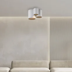 PURE Loftlamper>LED-loftlampe til badeværelset Point, hvid, længde 18 cm, 3 lyskilder