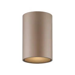 PURE LED-loftlampe til badeværelset Point, bronzefarvet, Ø 6 cm, IP44