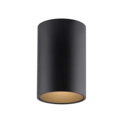 LED-loftlampe til badeværelset Point, sort Ø 6 cm, metal, IP44^PURE New