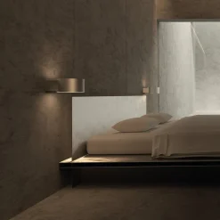 PURE Væglamper|Væglamper>LED-væglampe Clipse, bronzefarvet, aluminium Ø 15 cm