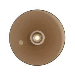 PURE loftlampe Moon, bronze, Ø 50 cm, glas/aluminium