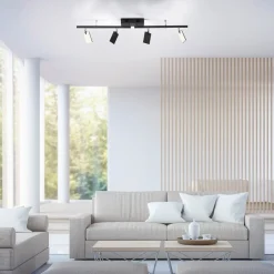 Mira loftlampe 4 lk, fjernbetjening CCT, sort^PURE Online