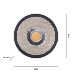 Nola LED-loftlampe, 1 lyskilde, sort^PURE Discount