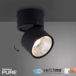 Nola LED-loftlampe, 1 lyskilde, sort^PURE Discount