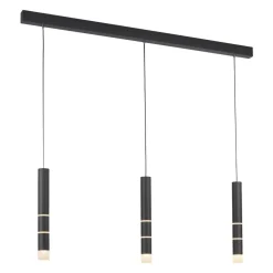 PURE Pendellamper>Vega LED-hængelampe, 3 cylindere, sort