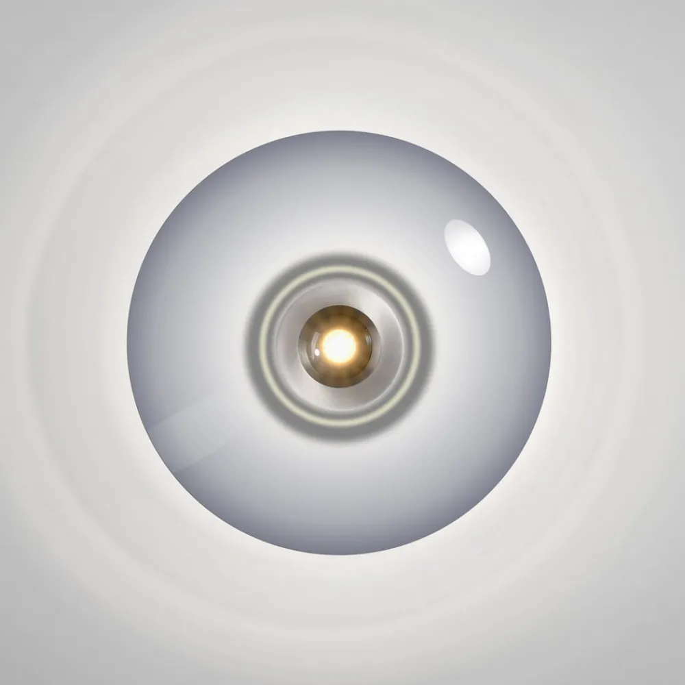 PURE Vitrum LED loftlampe, grå, glas/aluminium, Ø 45 cm