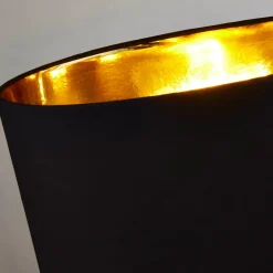 Pyramid bordlampe, sort, kobber^Searchlight New