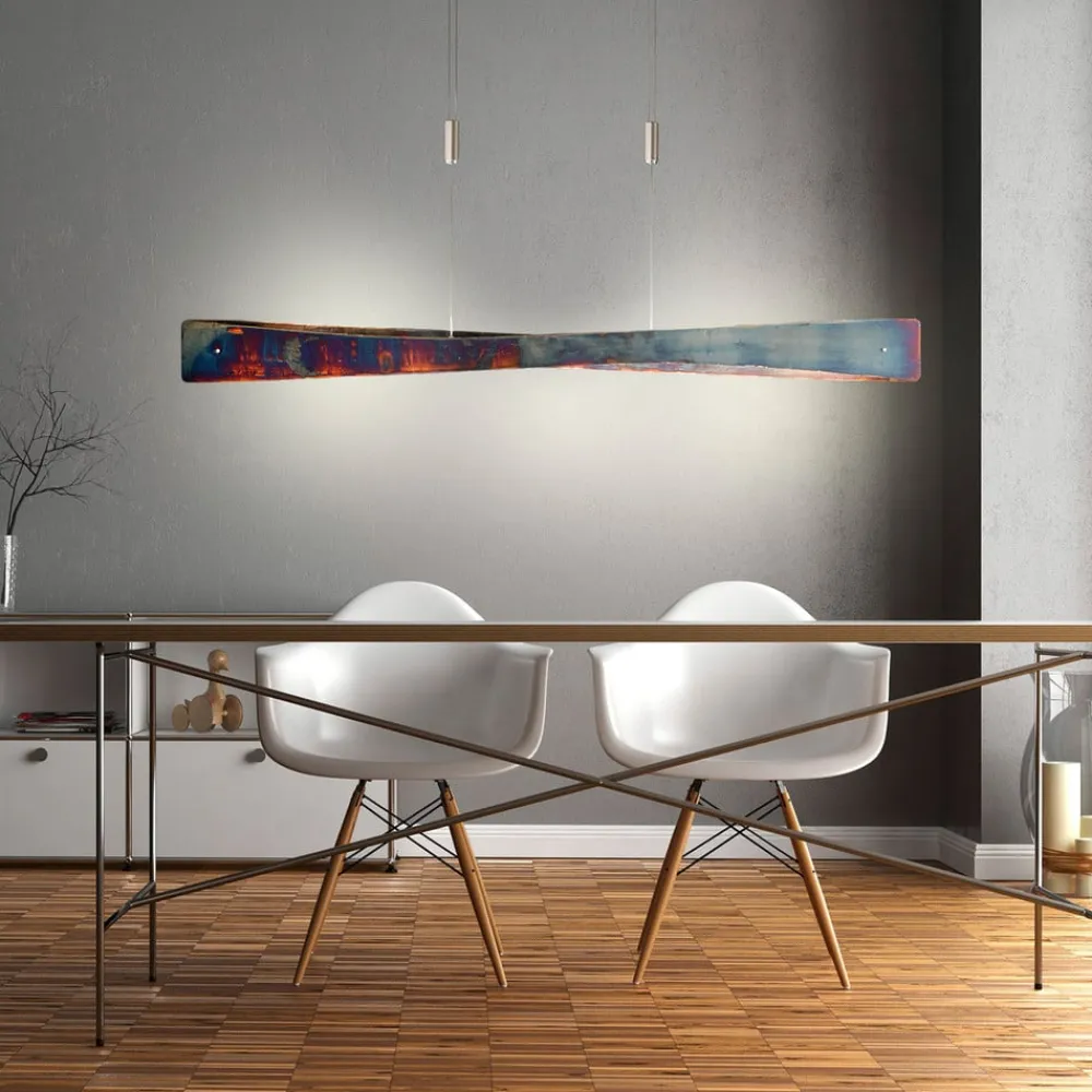 LED-pendel Lian, guldoxideret^Quitani Hot