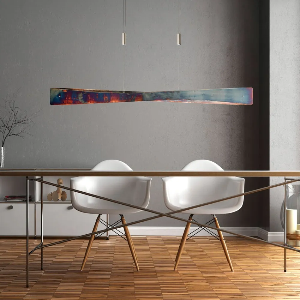 LED-pendel Lian, guldoxideret^Quitani Hot