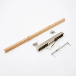 LED-pendel Nora, eg natur, længde 118 cm^Quitani Best