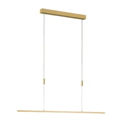 Quitani LED-pendellampe Tolu, længde 119 cm, messing