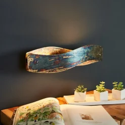 Quitani LED-væglampe Lian, oxideret, dæmpbar