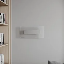 Quitani LED-væglampe Lole, aluminium, 59 x 29 cm, glas