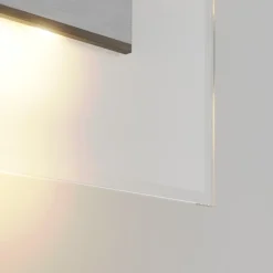 Quitani LED-væglampe Lole, aluminium, 59 x 29 cm, glas