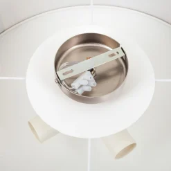 loftslampe Gala, Ø 50 cm, chintz, hvid, Ø 50 cm^Quitani Clearance