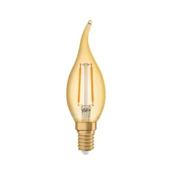 Radium Filament Pære>Essence Ambiente LED E14 2,5W vindstød guld
