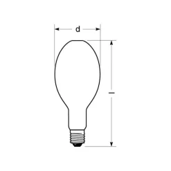 Halogen-metaldamppære E40 444 W HRI-E NSC/S/F opal^Radium New