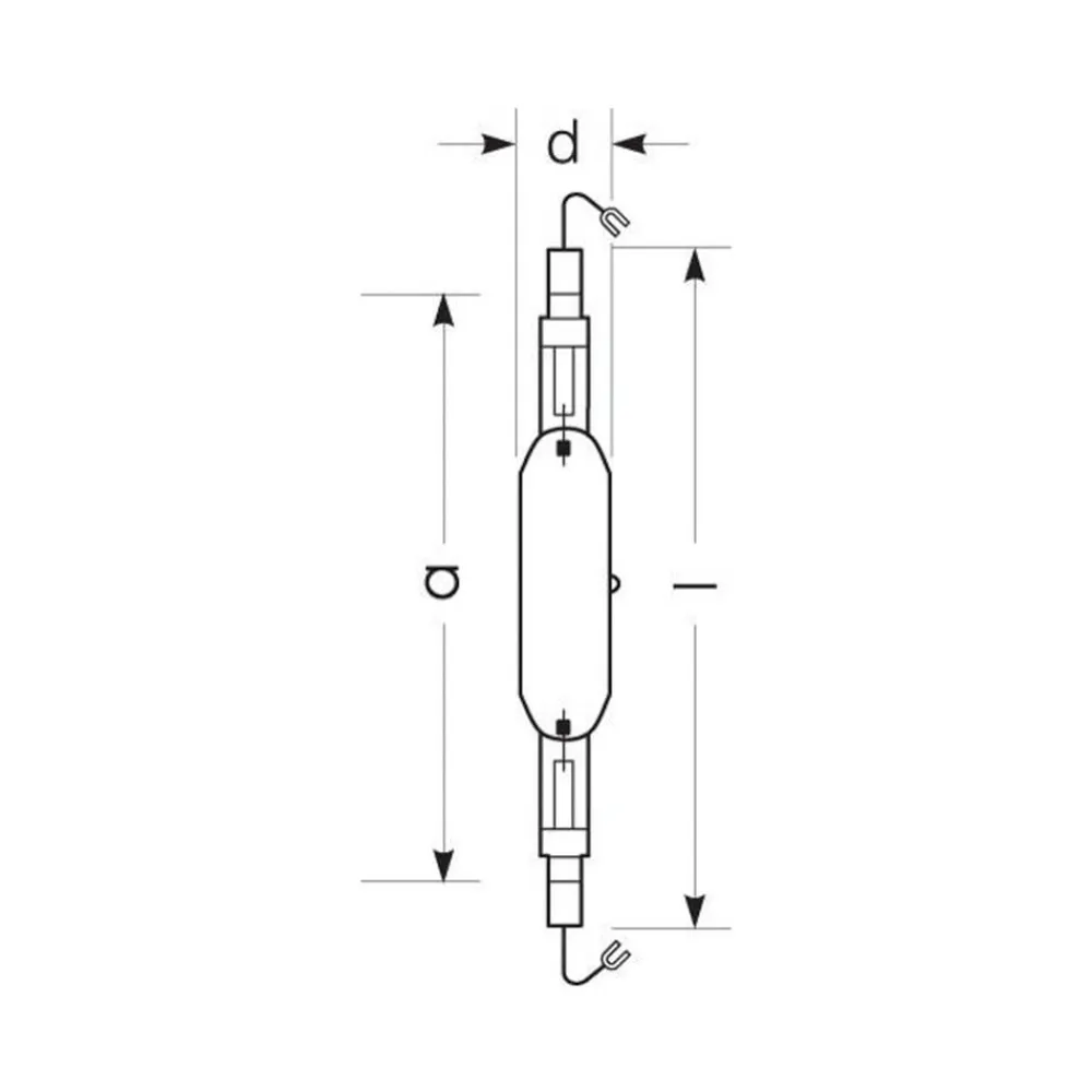 Radium Halogen-metaldamppære K12s 2150W HRI-TS N/XL klar