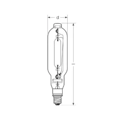 Radium Halogen-metaldamppære E40 2000W HRI-T NSC klar