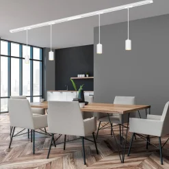 Briloner Skinnesystem>RAIL 230 V skinnesystem, hvid, 4 pendler, længde 1,5 m