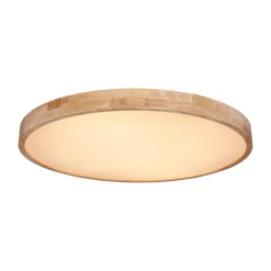 Globo Loftlamper|Loftlamper>Rainer LED-loftlampe, Ø 80 cm, træ-effekt, metal, CCT