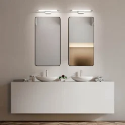 Rapallo LED-væglampe, krom, IP 44, 60 cm^Fabas Luce Online