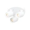 Razza loftspot, hvid, Ø 28,5 cm, 3-lys, metal^Freelight Outlet