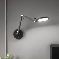 Fabas Luce Væglamper|Væglamper>Regina LED-væglampe, sort, CCT, dæmpbar, justerbar