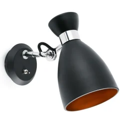 FARO BARCELONA Væglamper|Væglamper>Retro - flot væglampe i sort