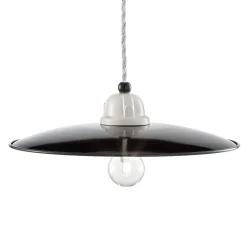 Ferroluce Pendellamper>Retro pendellampe C1612 sort og hvid