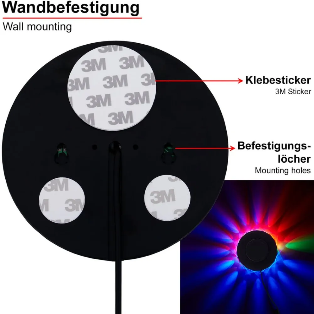 Briloner RGB LED-lyshjul - dekorativt lys med musiksensor