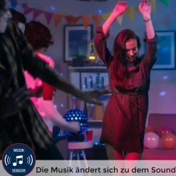 Briloner RGB LED-lyshjul - dekorativt lys med musiksensor