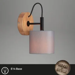 Rhon væglampe, tekstilskærm^Briloner Discount