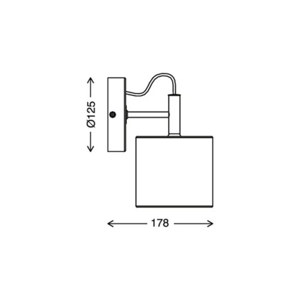 Rhon væglampe, tekstilskærm^Briloner Discount