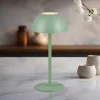 Reality Leuchten Dekorationsbelysning|Terrassebelysning>Ricardo LED genopladelig bordlampe, grøn, højde 30 cm, plast