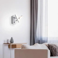 Rico kvadratisk LED-væglampe med to lyskilder^JUST LIGHT. GmbH Best