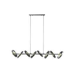 Zijlstra Ringelbach hængearmatur, 8 lyskilder, antracit, roterende ringe