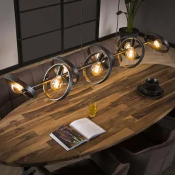 Zijlstra Ringelbach hængearmatur, 8 lyskilder, antracit, roterende ringe