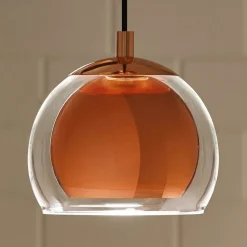 EGLO Pendellamper>Rocamar hængelampe, 1 lyskilde, i kobber