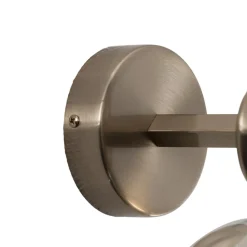 Rolan væglampe, messingfarvet, Ø 19 cm, højde 21 cm, glas^Lucea Outlet