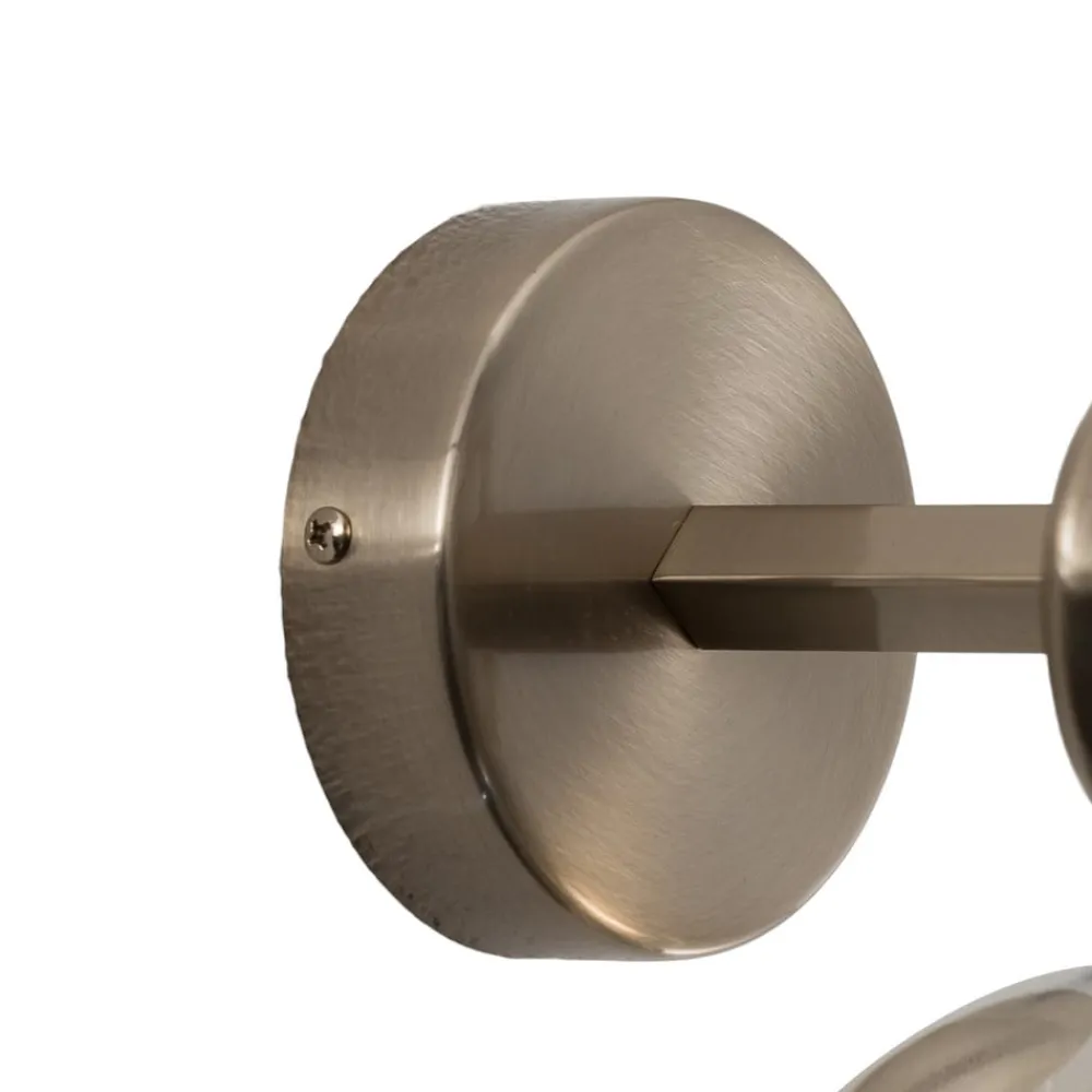 Rolan væglampe, messingfarvet, Ø 19 cm, højde 21 cm, glas^Lucea Outlet