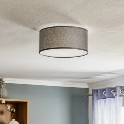 TK Lighting Rondo loftslampe, grå, Ø 30 cm