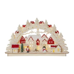 Rosenheim-landskab LED-adventsstage, batteri^STAR TRADING New