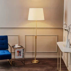 Rothfels Gulvlamper>Phelandis gulvlampe, dæmper, messing